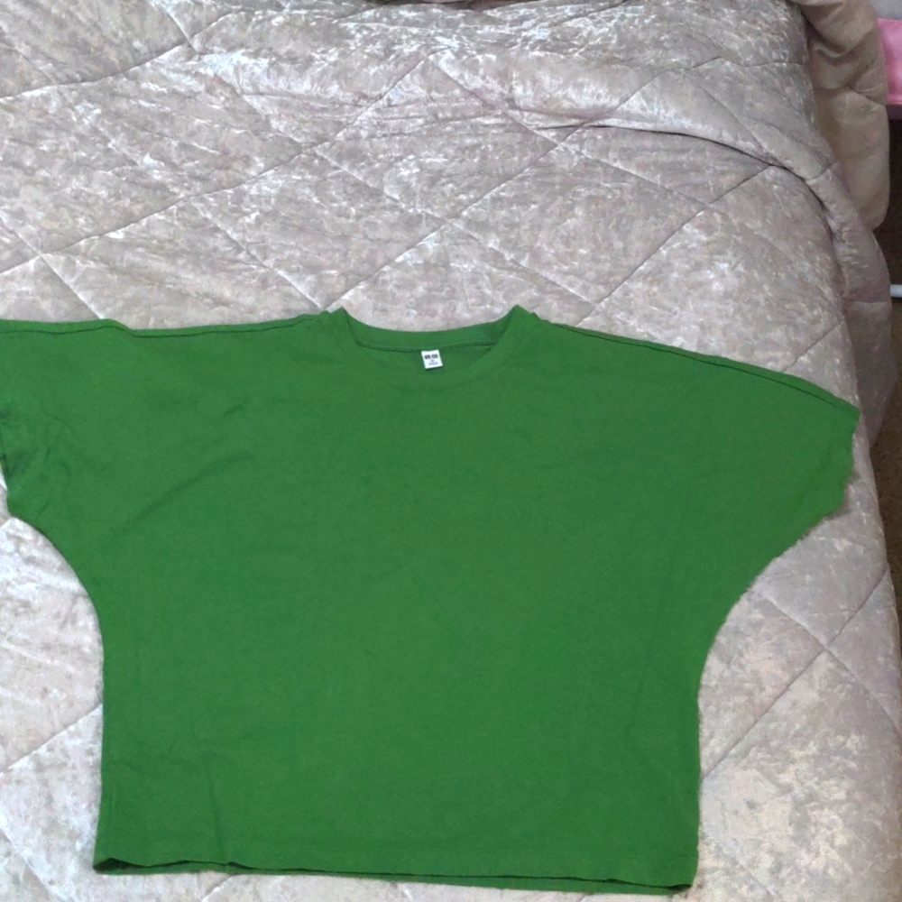 Uniqlo (XSMALL) Green Basic Dolman Crewneck